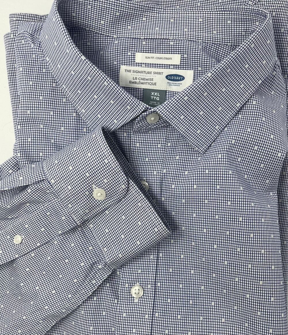 Old Navy The Signature Shirt Slim Fit size XXL Pre-Owned prep office long sleeve